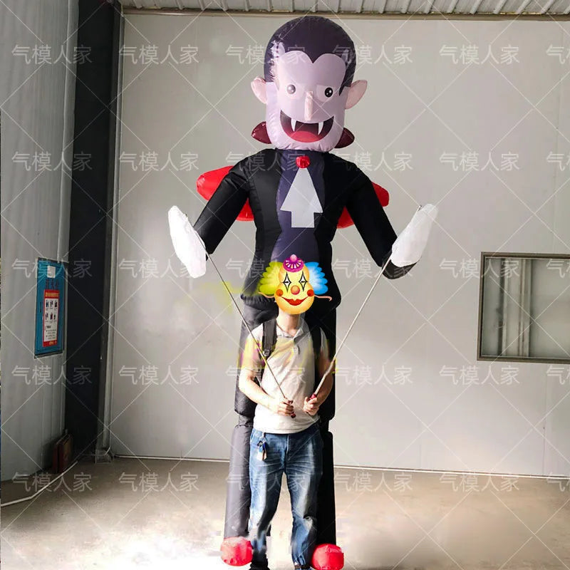 Inflatable Halloween Skeleton Clown - Interactive Dancing Prop for Bars, Parties, Performances, and Event Decorations