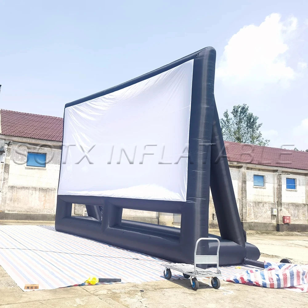 Screen with blower Outdoor giant projector screen foldable portable Inflatable outdoor movie screen for Drive-In Movie Theaters