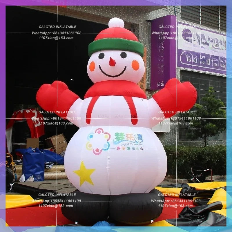 Inflatable Snowman Blow 3 Meters up Cartoon Snowman Inflatable Toys for Display Toys