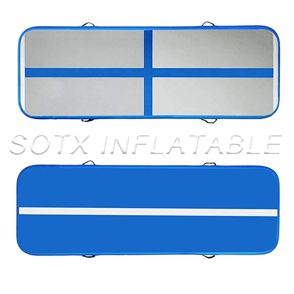 For Outdoor Sports 4x2m Multi-Function PVC Inflatable Gymnastics Tumbling Mat Outdoor Yoga Floor Air Tracks Water Gym Mat