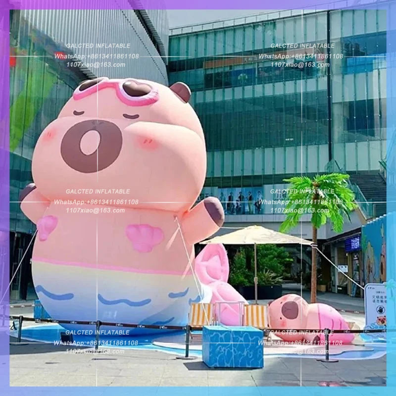 cartoon cool summer atmosphere Inflatable man fish capybara air model shopping mall camp beach bar stage lighting props