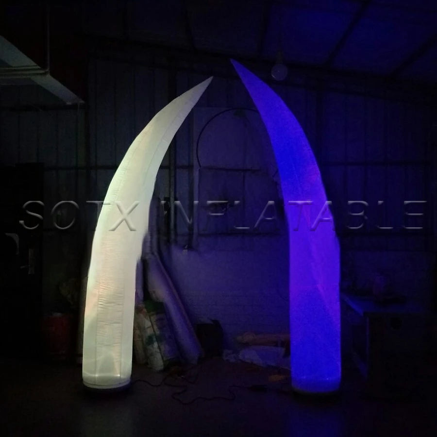 for Wedding 2 pcs Factory Directly 2.5 m H Inflatable Decoration Air Cone,illuminating ivory pillars
