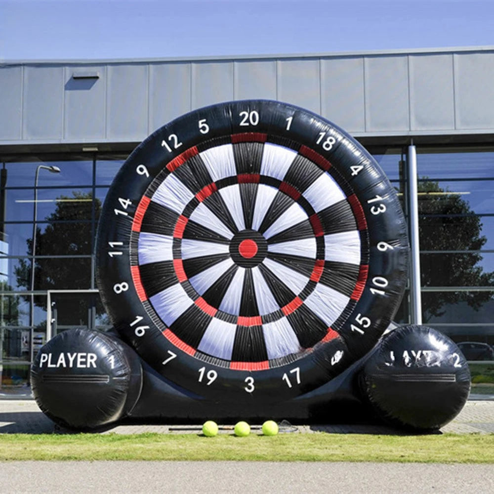 Board With Sticky Balls Outdoor Human Game Inflatable Football Dartboard For Children Party Adult Soccer Target Kick Dart