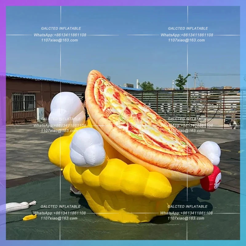 inflatable model Western restaurant Inflatable simulation pizza hamburger fast food restaurant drainage door lighting layout