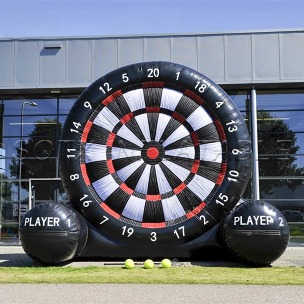 With Sticky Balls Outdoor Human Game Inflatable Football Dartboard For Children Party Adult Soccer Target Kick Dart Board