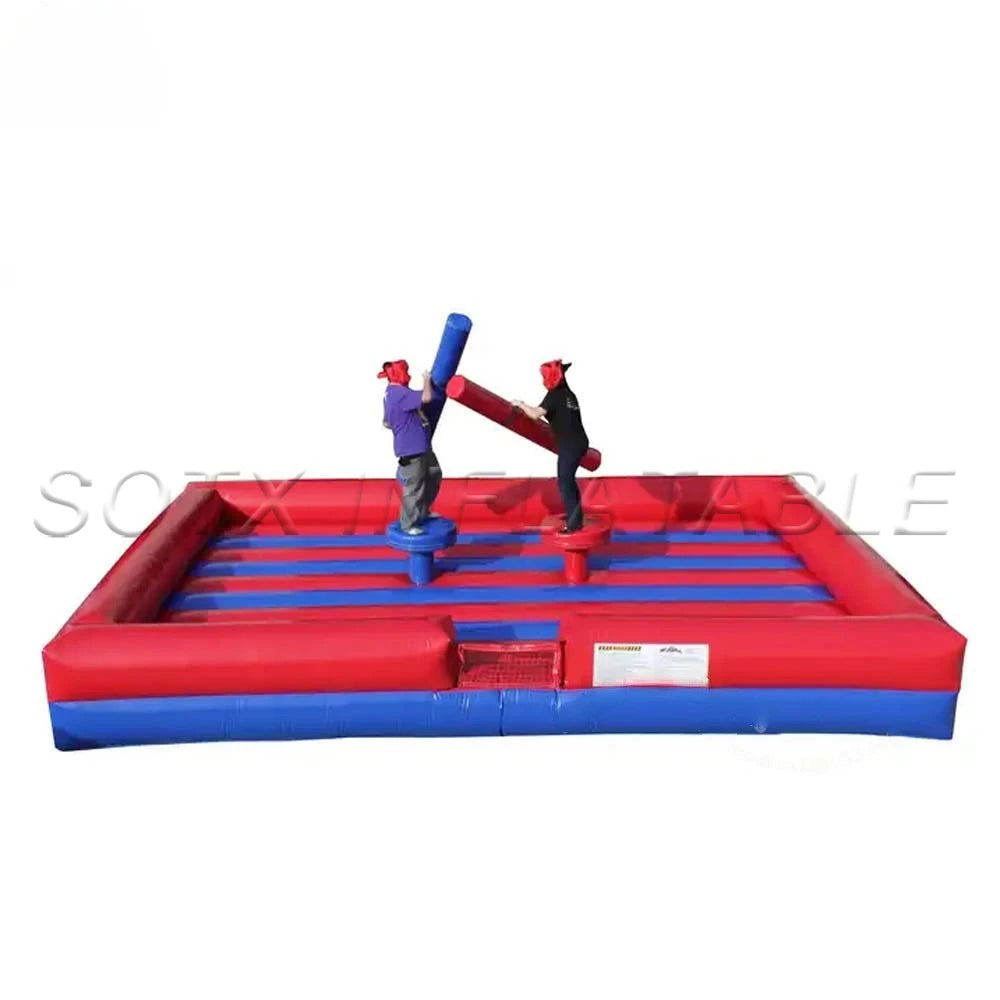 Interactive Challenge Backyard Pedestal Inflatable Gladiator Game Inflatable Jousting Arena PVC Fighting Arena For Outdoor