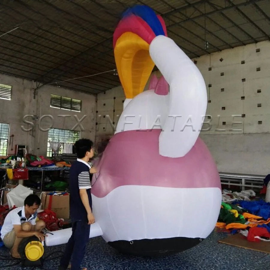 Cat Replica for Popular Inflatable Cat Cartoon Model Holding Rainbow for Advertising Inflatable Cartoon