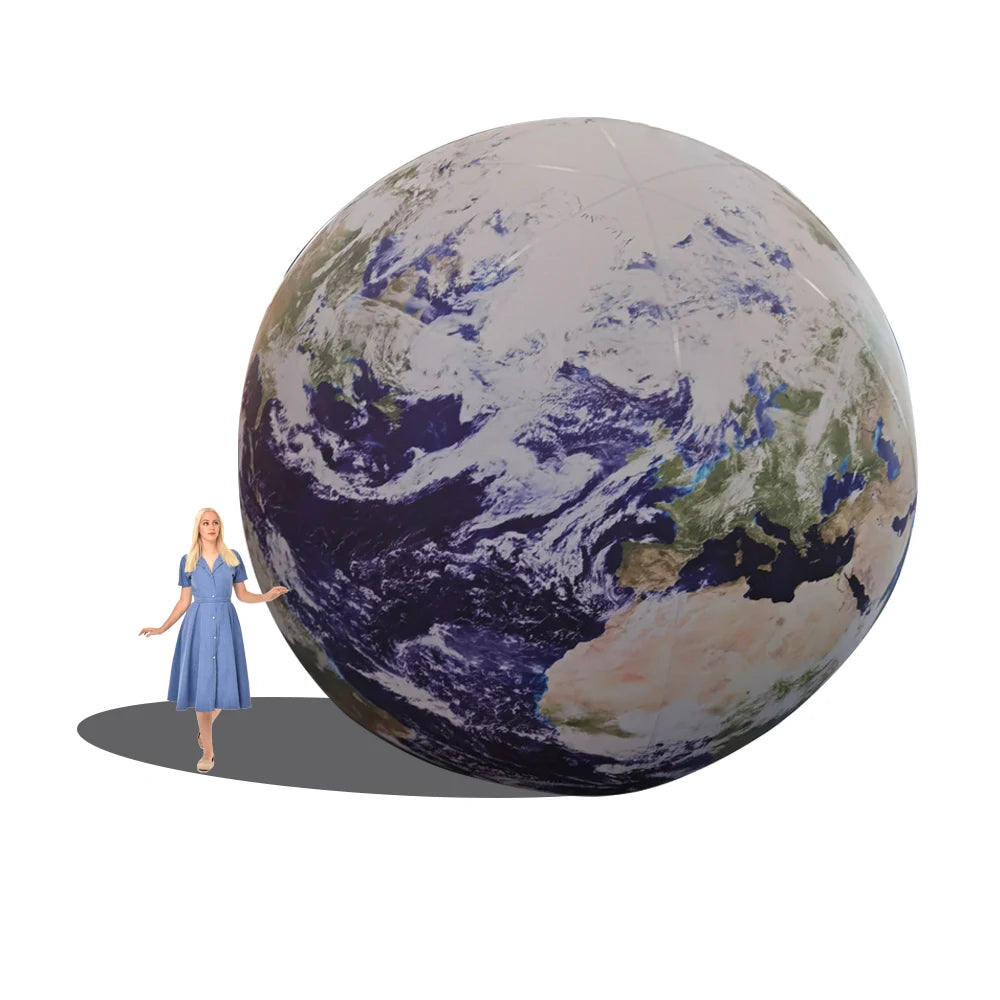 Oxford PVC Giant Inflatable Planets Balloons with LED Mars Saturn Jupiter Sun for Event Decoration