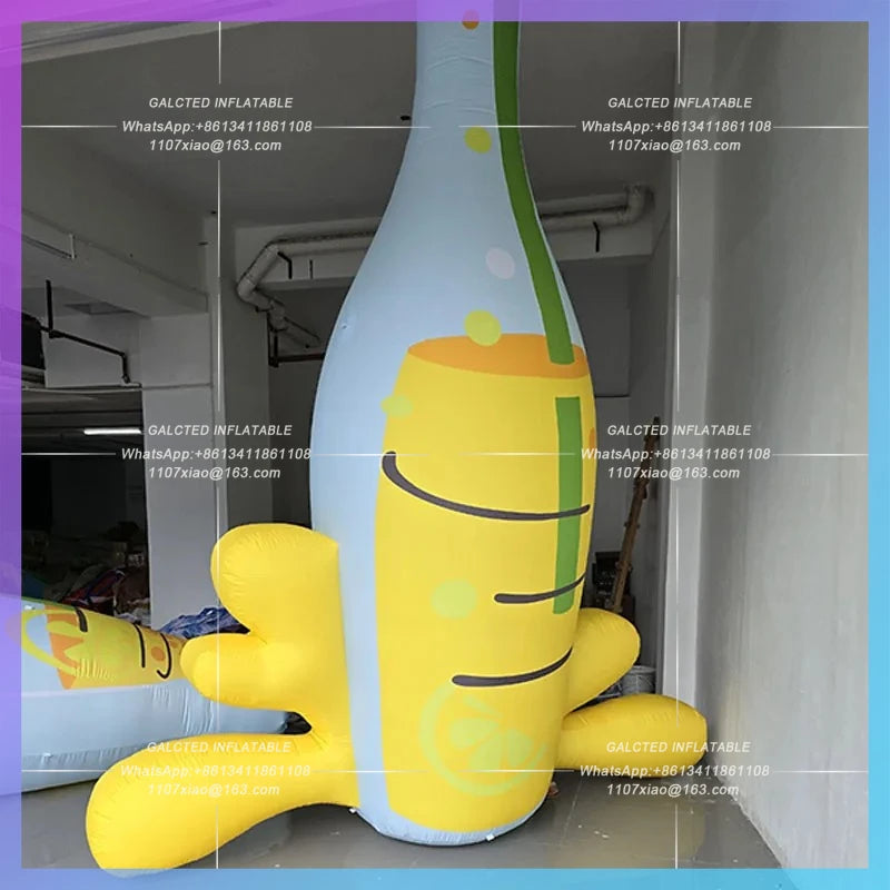 Lemonade Bottle Cup model Inflatable Cartoon  Cool Summer Soda Festival Bazaar Beach Concert Mall Holiday Lighting Decoration