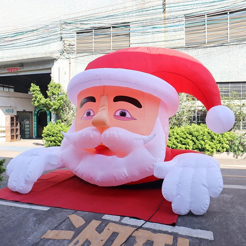 5X2.7X3.9 Meters Customized Santa Claus Inflatable For Christmas / Inflatable Xmas Santa Balloons For Outdoor Decoration - Toys
