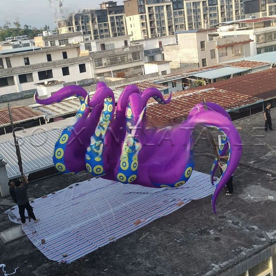 Advertising or Decorations Giant 6m Diameter Inflatable Octopus with Tentacles Inflatable Monster Animal Model for