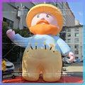 Grandpa model overalls IP Inflatable cartoon yellow sun hat painter creative art park drainage props