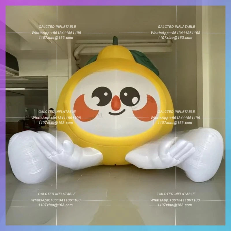 yellow sour fruit oxford material fruit doll Custom cartoon lemon people beverage shop plant park decoration