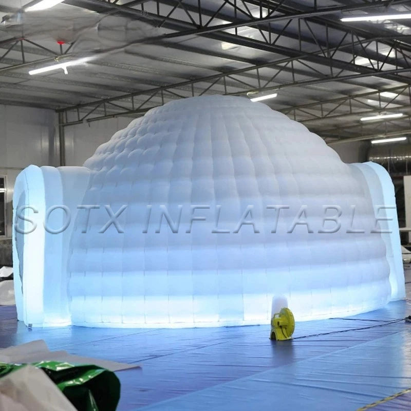 Wedding Show Exhibition 16.4ft Inflatable Igloo Dome Tent Dia.5M Commercial Inflatable Event Dome Tent for Club Party