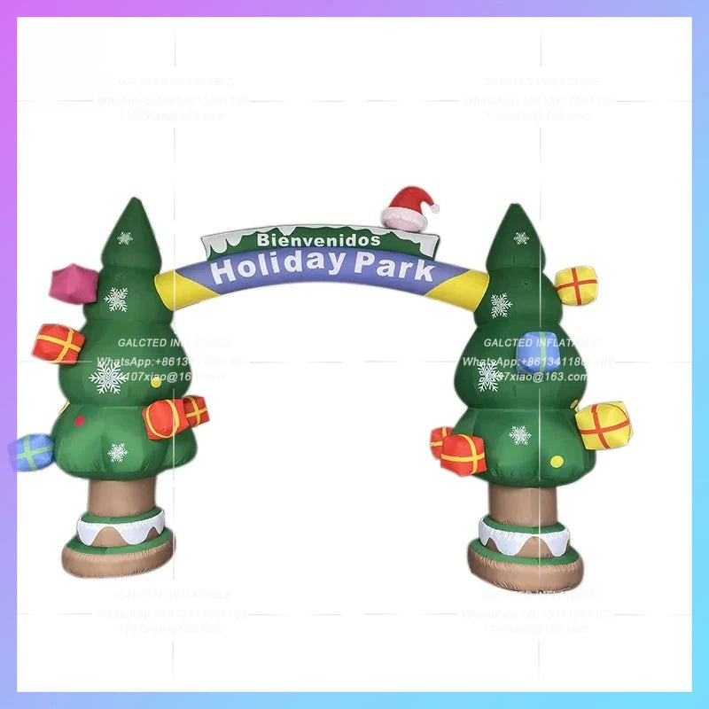 Christmas decoration theme activities Inflatable Christmas Tree Arch model park bar atmosphere can be illuminated decoration