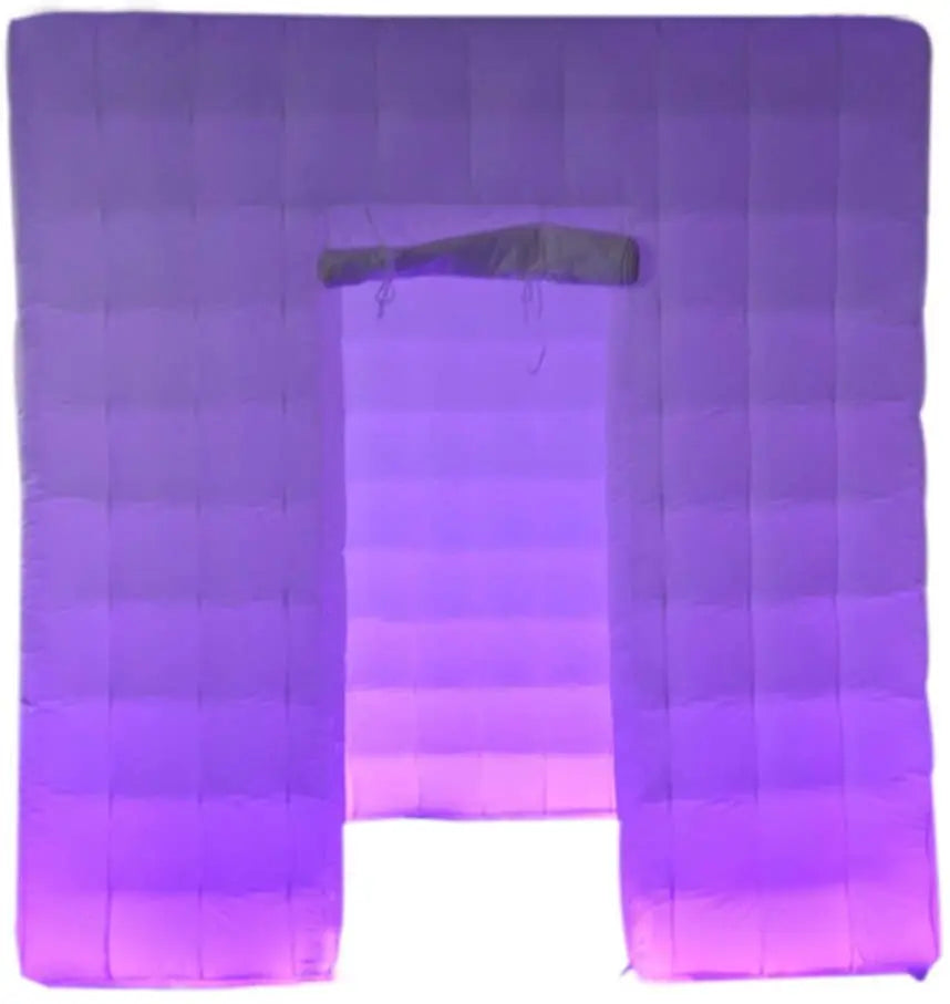 Advertising Event Portable Inflatable Photo Booth Enclosure (White, One Door, 8.2x8.2x8.2ft) Backdrop for Wedding
