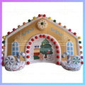 Gingerbread House model Giant inflatable Candy House Arch Christmas festive atmosphere is decorated with luminescent props