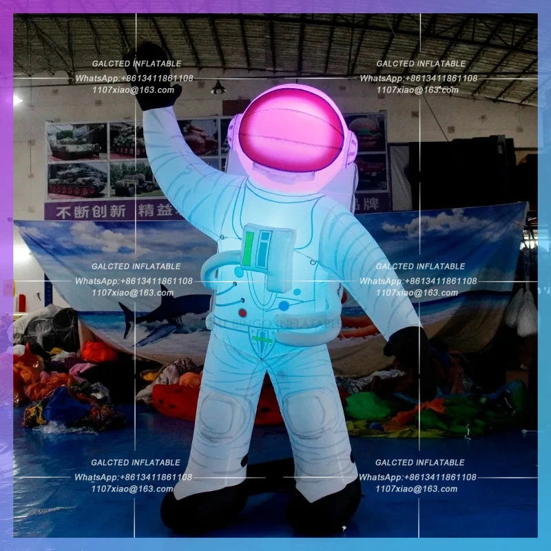 Inflatable Toys 3mH Inflatable Astronaut Spaceman With LED Lights For Advertising Campaigns  BG-C0821-1
