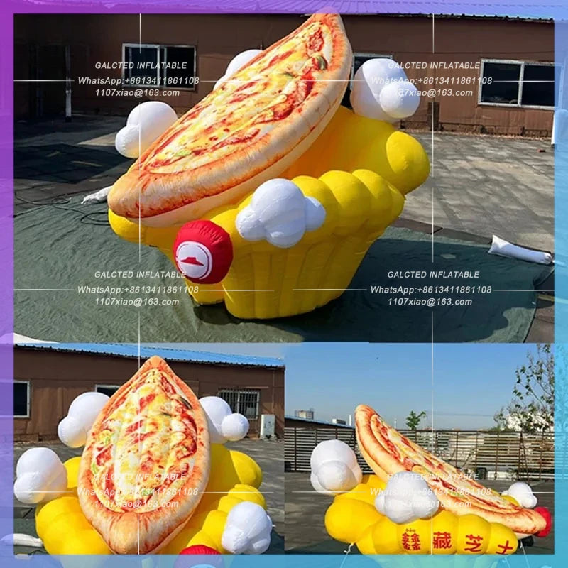 inflatable model Western restaurant Inflatable simulation pizza hamburger fast food restaurant drainage door lighting layout