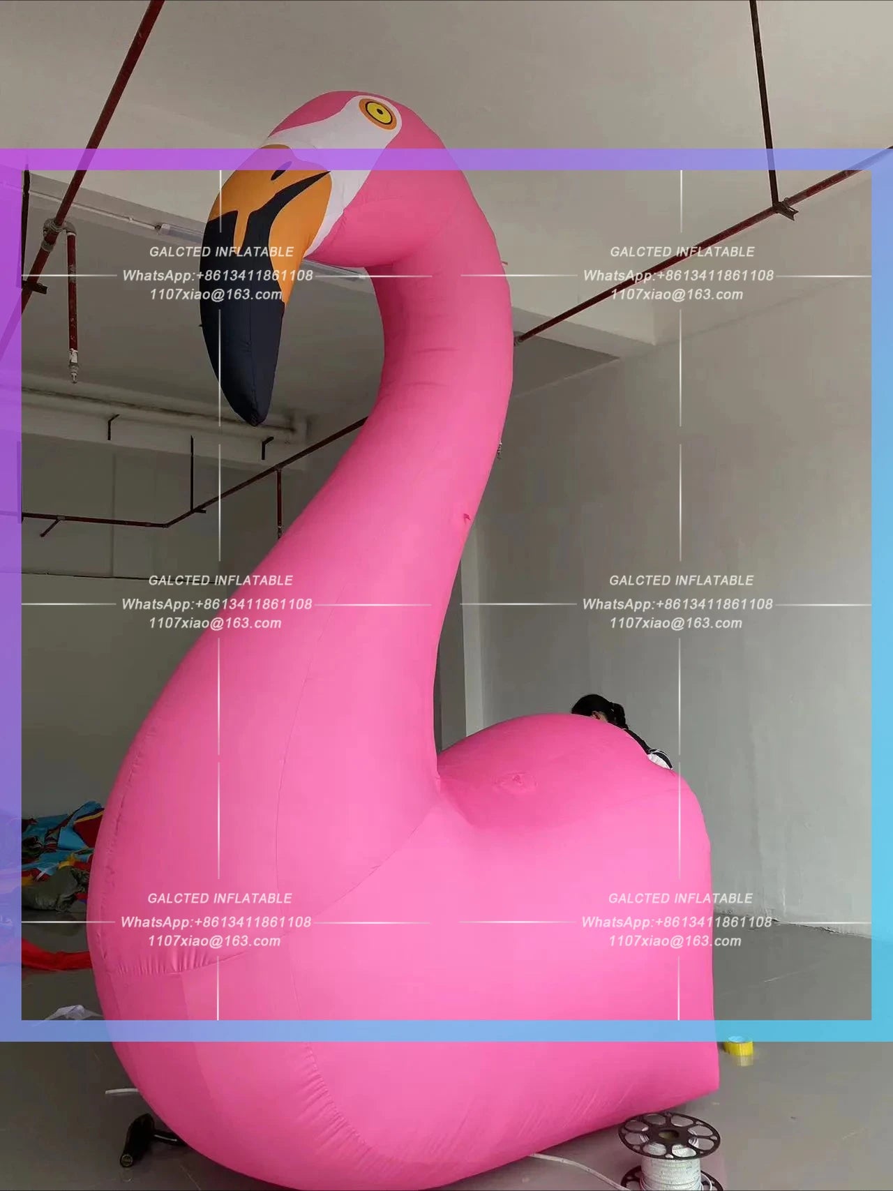 outdoor theme activities show Giant Inflatable Flamingo Model Zoo amusement park decorative props can be customized