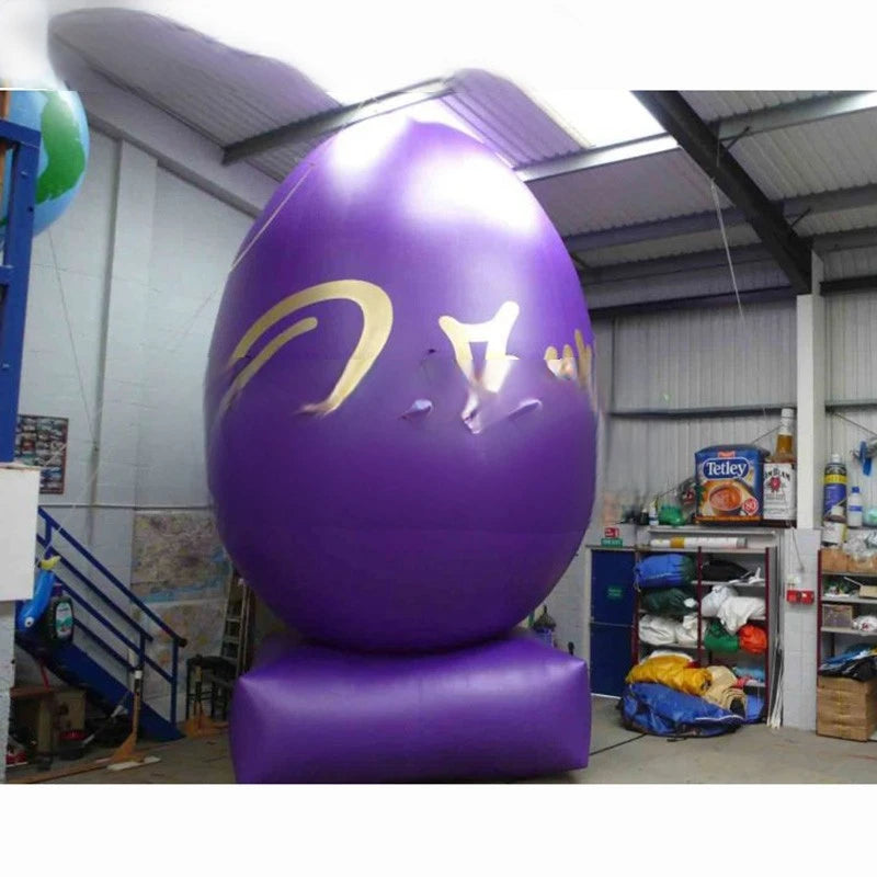 Base for Advertisements Giant Inflatable Easter Outdoor Egg Decorations Purple Full Spray Painted Egg With