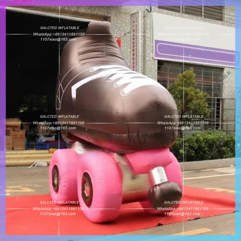 Inflatable Shoes Model Skating Shoes Replica Hot Sale Giant Inflatable Roller Skates With Blower Airblown For Advertising