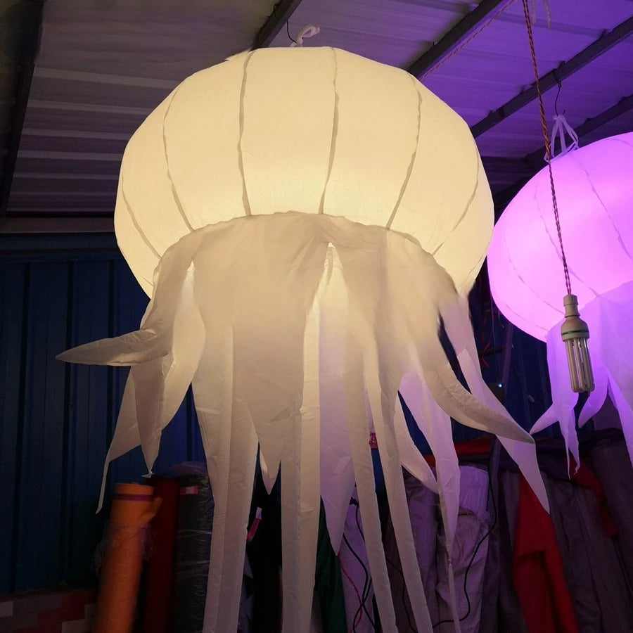Event Wedding Party Inflatable Hanging Jellyfish LED Decoration Glowing in Dark for Night