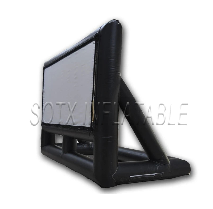 for outdoor party event big fast set up inflatable cinema screen, easy set up inflatable mobile screen