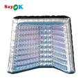 Wedding Event Decor Inflatable V Shape Photo Booth Tent LED Inflatable Photo Booth Backdrop with Air Blower for Party