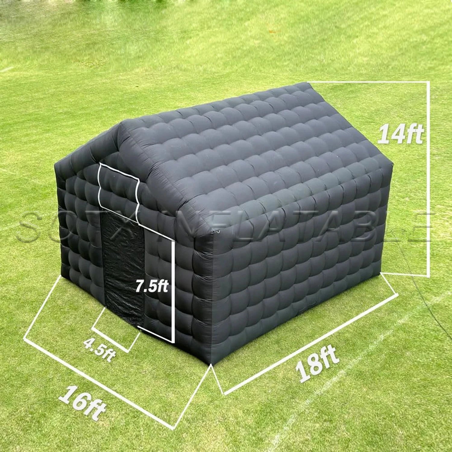 Club Wedding Party Inflatable Cube Disco Black Tent Big Mobile Portable Inflatable Night Club Tent House Pavilion For Backyard