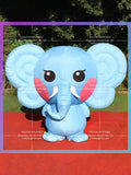 Large Events Advertising Party Cute Inflatable Blue Cute Toy Elephant 2.6x1.5x2mH Cartoon For BG-C0675