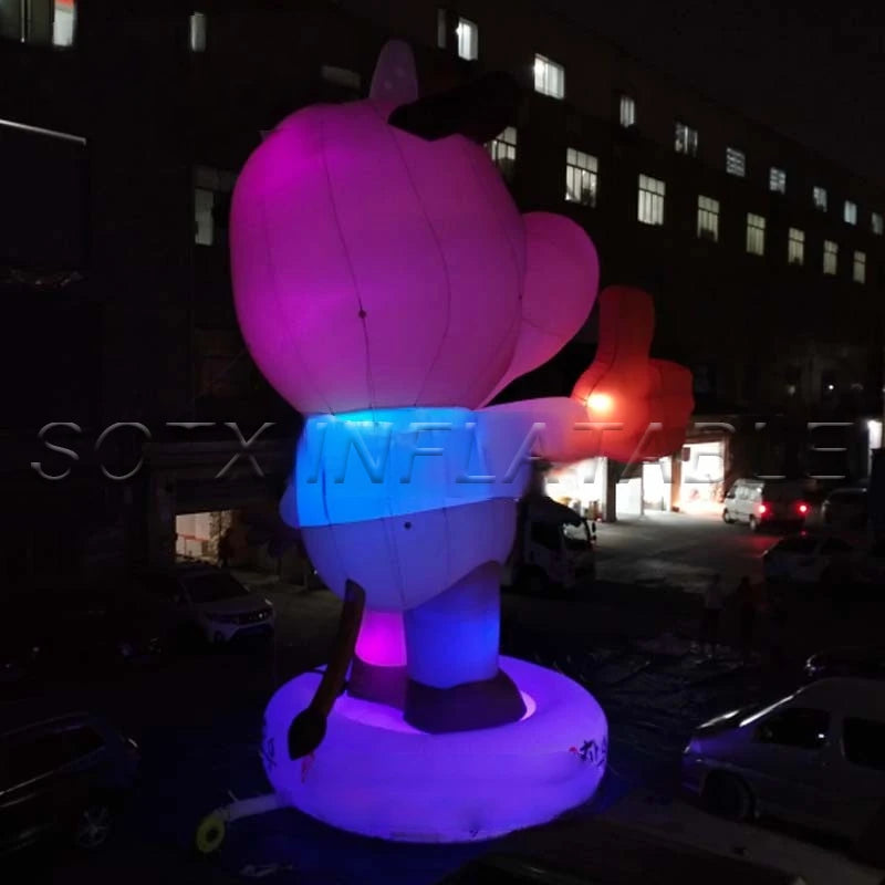 business advertising 10.2m/33.5Ft H Customized inflatable cattle with colorful lighting ,commercial inflatable cow for