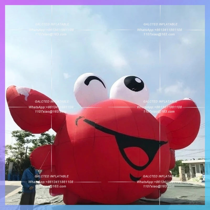 inflatable crab huge red cartoon Seafood restaurant  crab summer beach swimming theme activity decoration