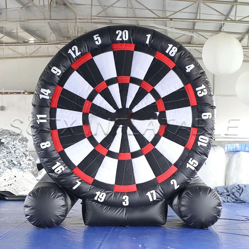 School Children Adults PVC Inflatable Soccer Darts Board Giant Inflatable Football Dart Board Soccer Game with Balls for