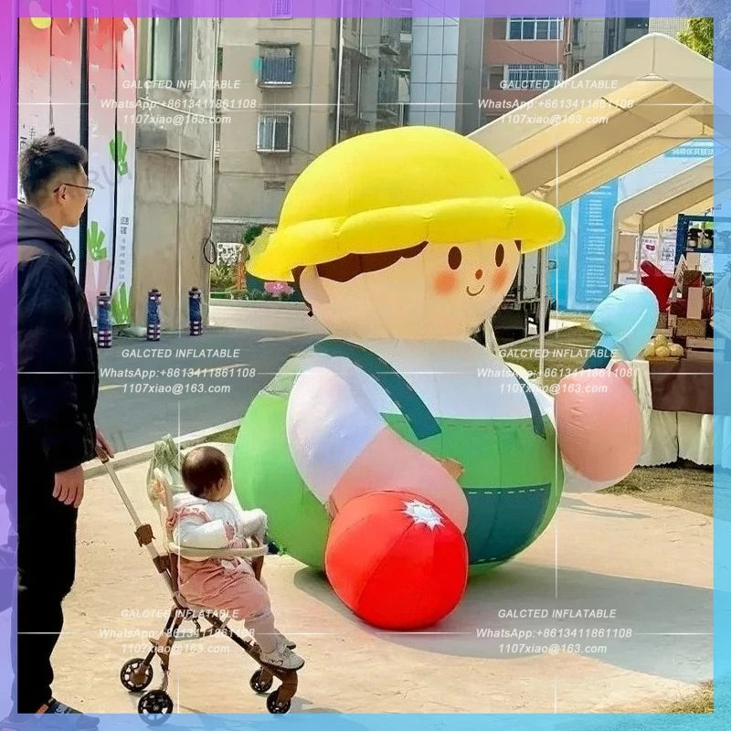 inflatable baby cartoon boy Children amusement park cute children for playground activity advertising