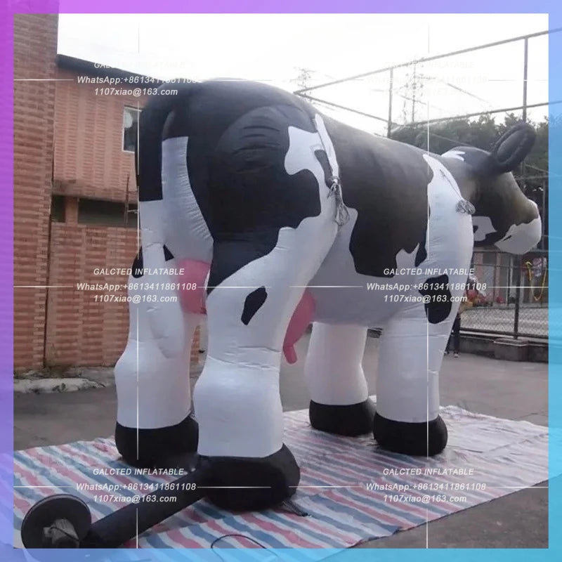 inflatable cow oxford cloth customize 4 meter shopping promotion decoration animal balloon cattle