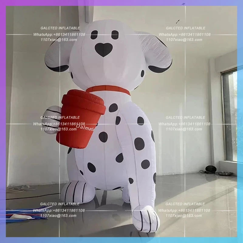 Dalmatian Model Dog Cup Inflatable cartoon can be customized logo mall atrium bazaar decorative lighting props