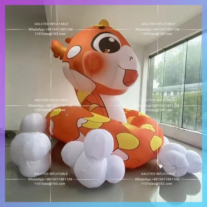 inflatable snake Chinatown festival vibes 2025 new year  decoration cartoon lucky animal hometown snake year