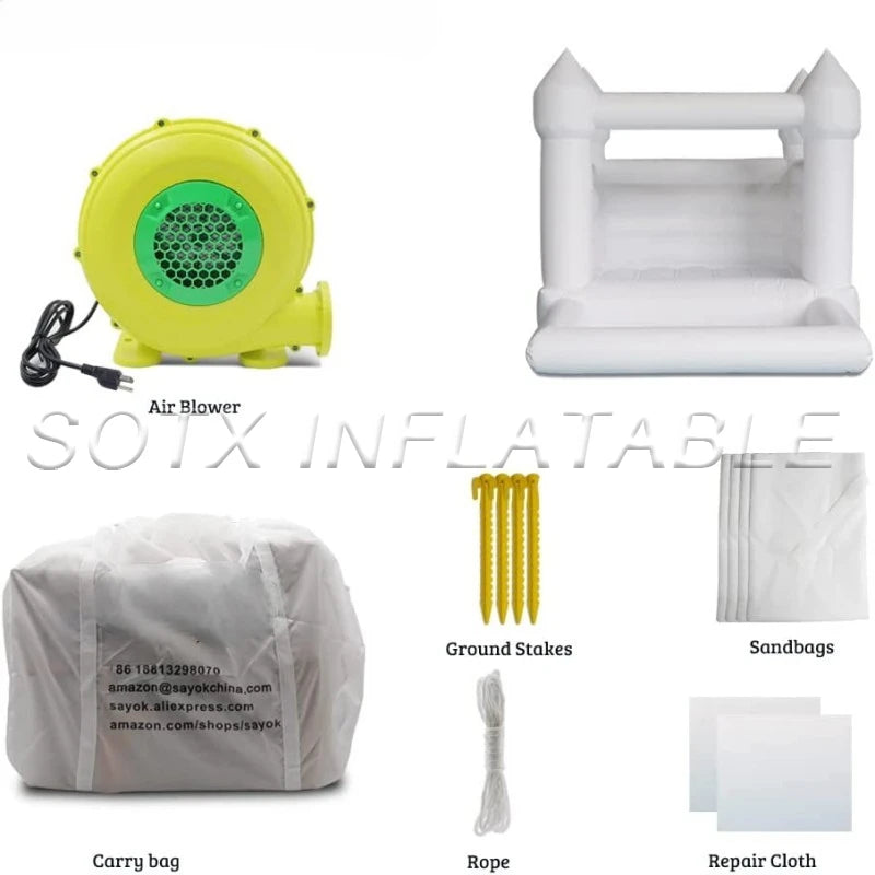 Jumping Bed for Wedding Inflatable White Wedding Bounce House Castle PVC Inflatable Bouncy Castle Bounce House Bridal
