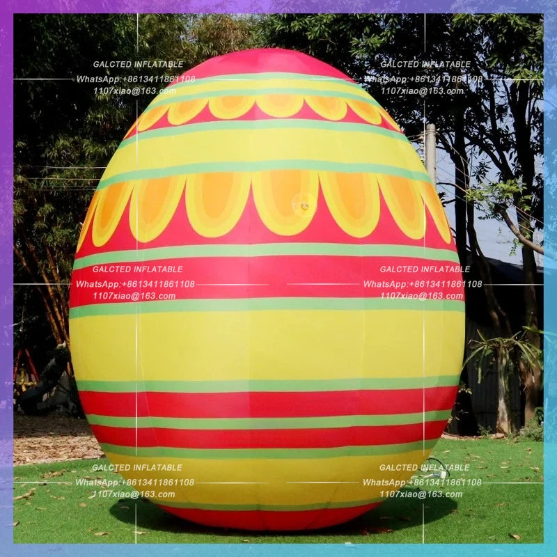 Children's Fun Activities Decoration Colorful Inflatable Easter Eggs Balloon  Easter Bunny Toys