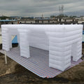 Trade Shows 10m Long Giant Cube Marquee Inflatable Cubic Tunnel Tent with Cellular Wall and Doors for