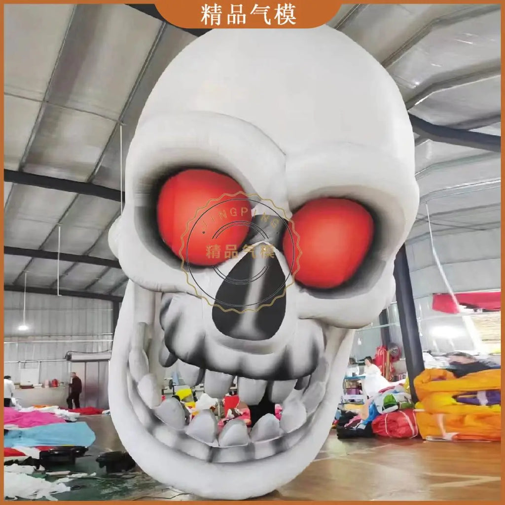 Giant Inflatable Clown Skull with Lights - Perfect for Halloween Parties, Bar Decor, and Nightclub Atmosphere