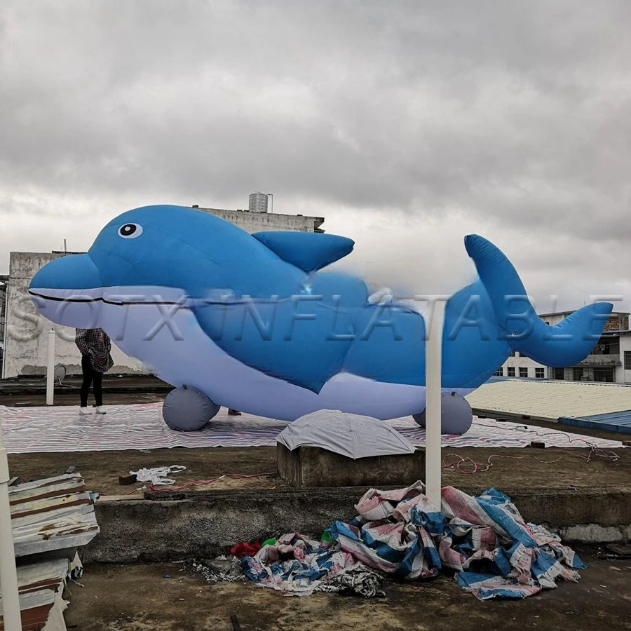 Aquarium Store Open Long giant outdoor advertising item inflatable Dolphin for event and show or