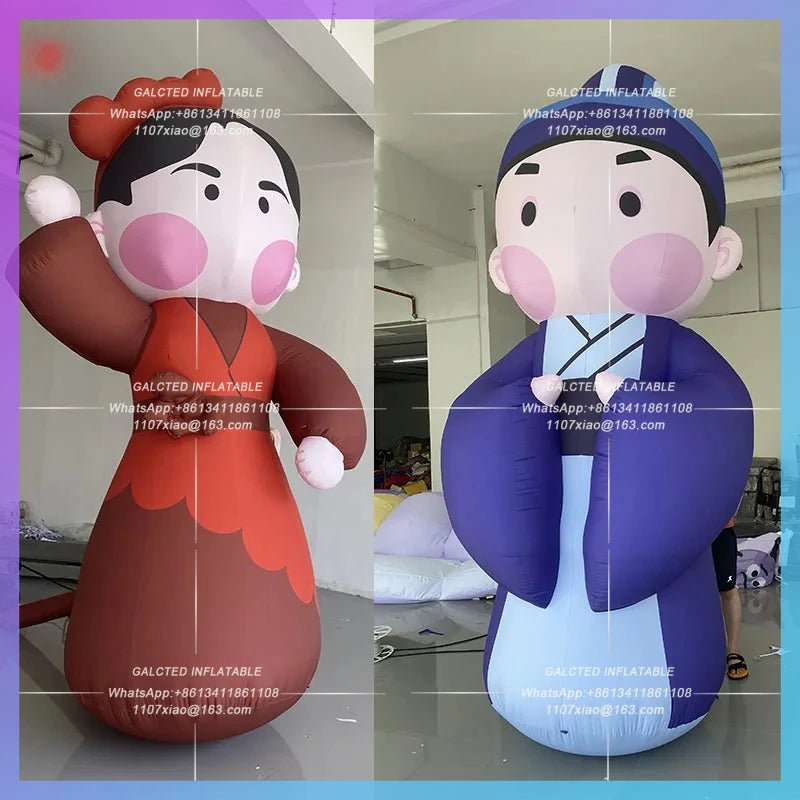 Qixi Lovers mid-autumn Festival Inflatable Chinese solid-state clothing model commercial scene area lighting decorative props