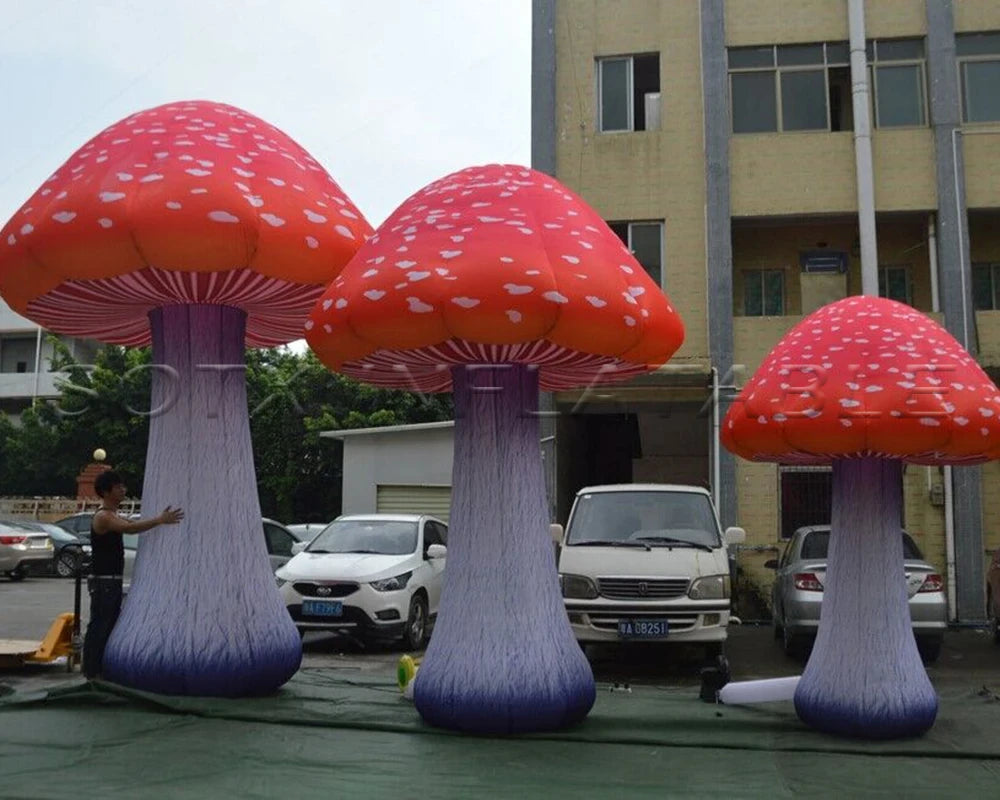 Balloon For promotion Free Shipping!Outdoor Decoration Giant Inflatable Mushroom Model Led Light Inflatable Mushroom
