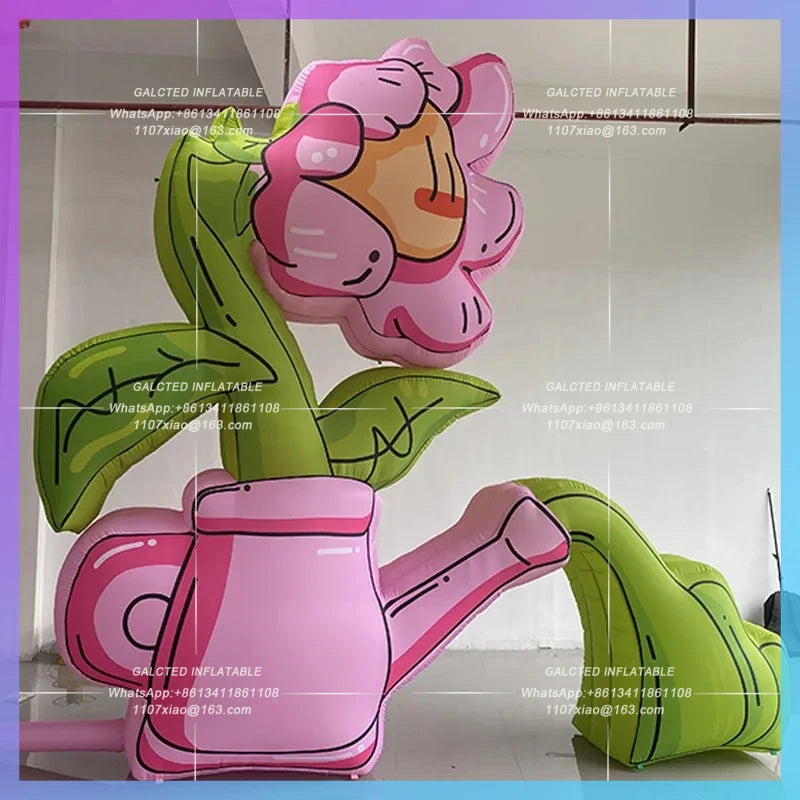 flower gas model shopping mall Inflatable creative cartoon pot pot outdoor market creative art space lighting layout
