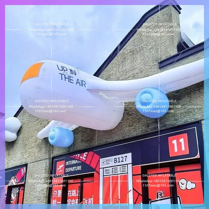 blow cartoon flight doll Giant inflatable airplane air building outdoor advertising decoration