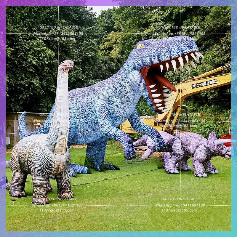 Inflatable Dinosaur Balloon Jurassic Theme Giant Replica 3m Length For Children Park Yard Event Decoration Toys