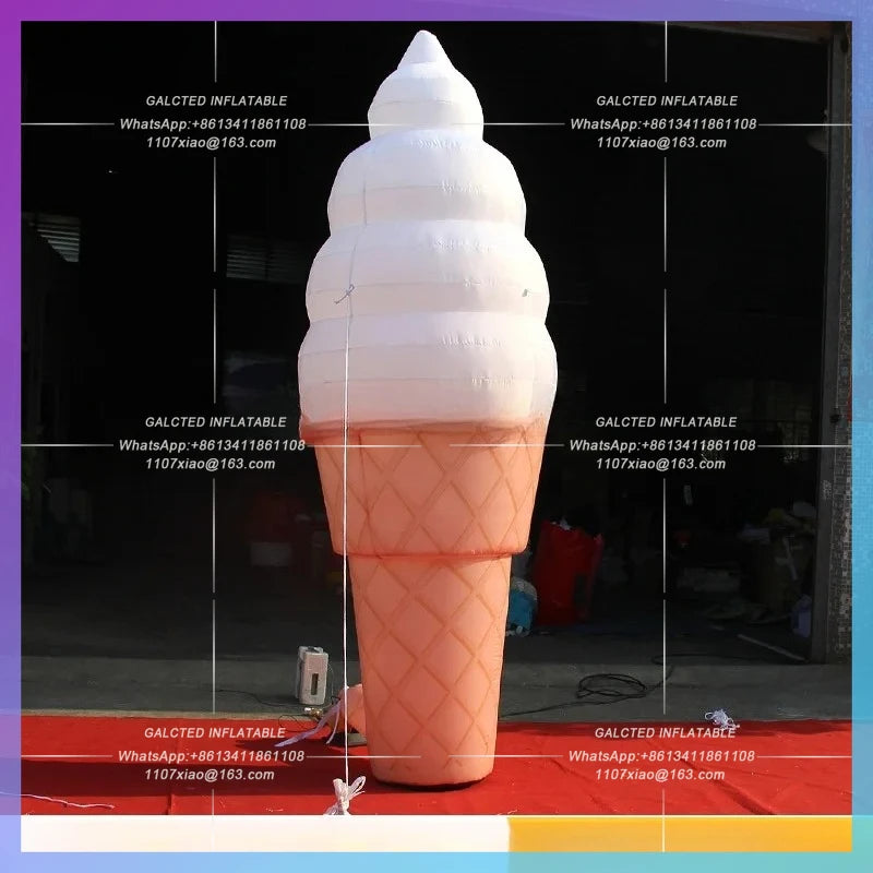 Inflatable Ice Cream Model with Blower Inflatable Toys 3m High  for Advertising Portable Inflatable Ice Cream Replica for Toys