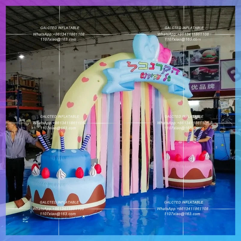 Inflatable Archway 4.5x3 meters Blow-up Party Birthday  Balloon Arch Stand Inflatable For Children-Toys